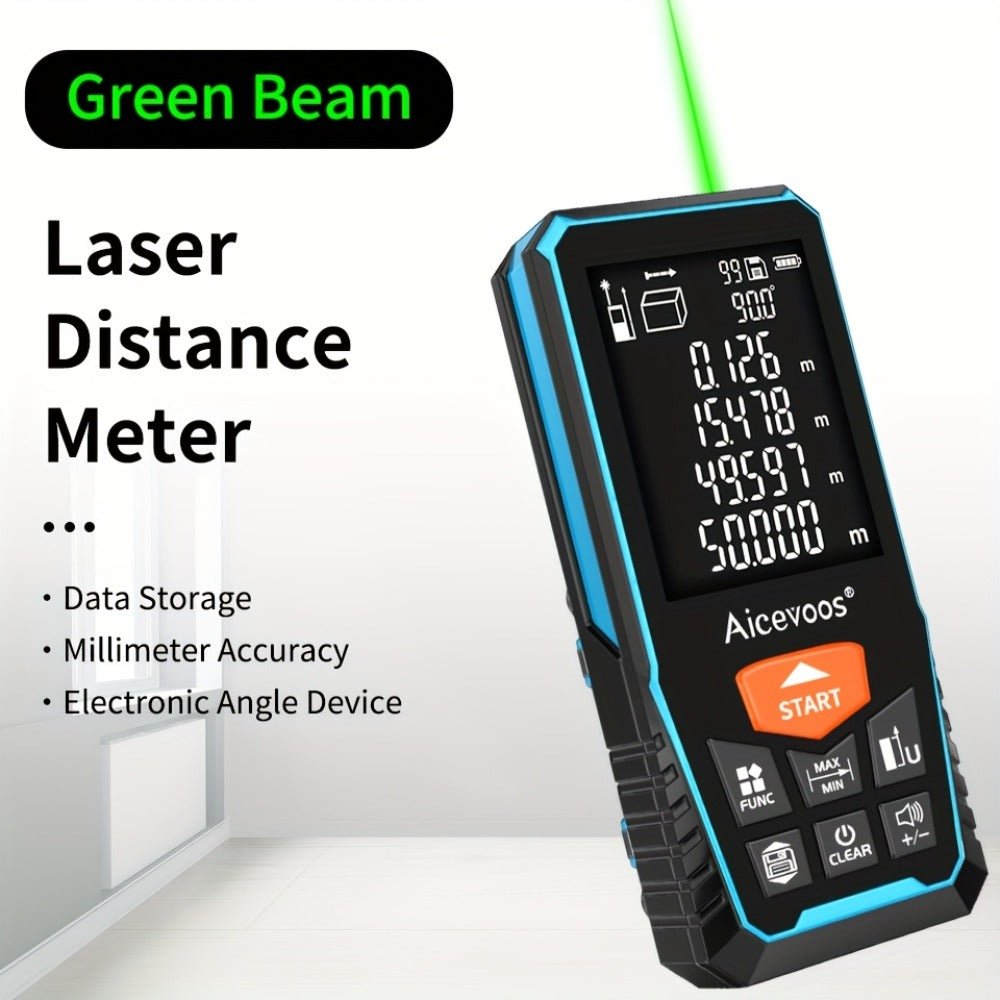 Laser Distance Meter Green Beam Digital Rangefinder 50M 70M 100M 120M Laser Tape Measure for Entryways, Bedrooms and Living Spaces