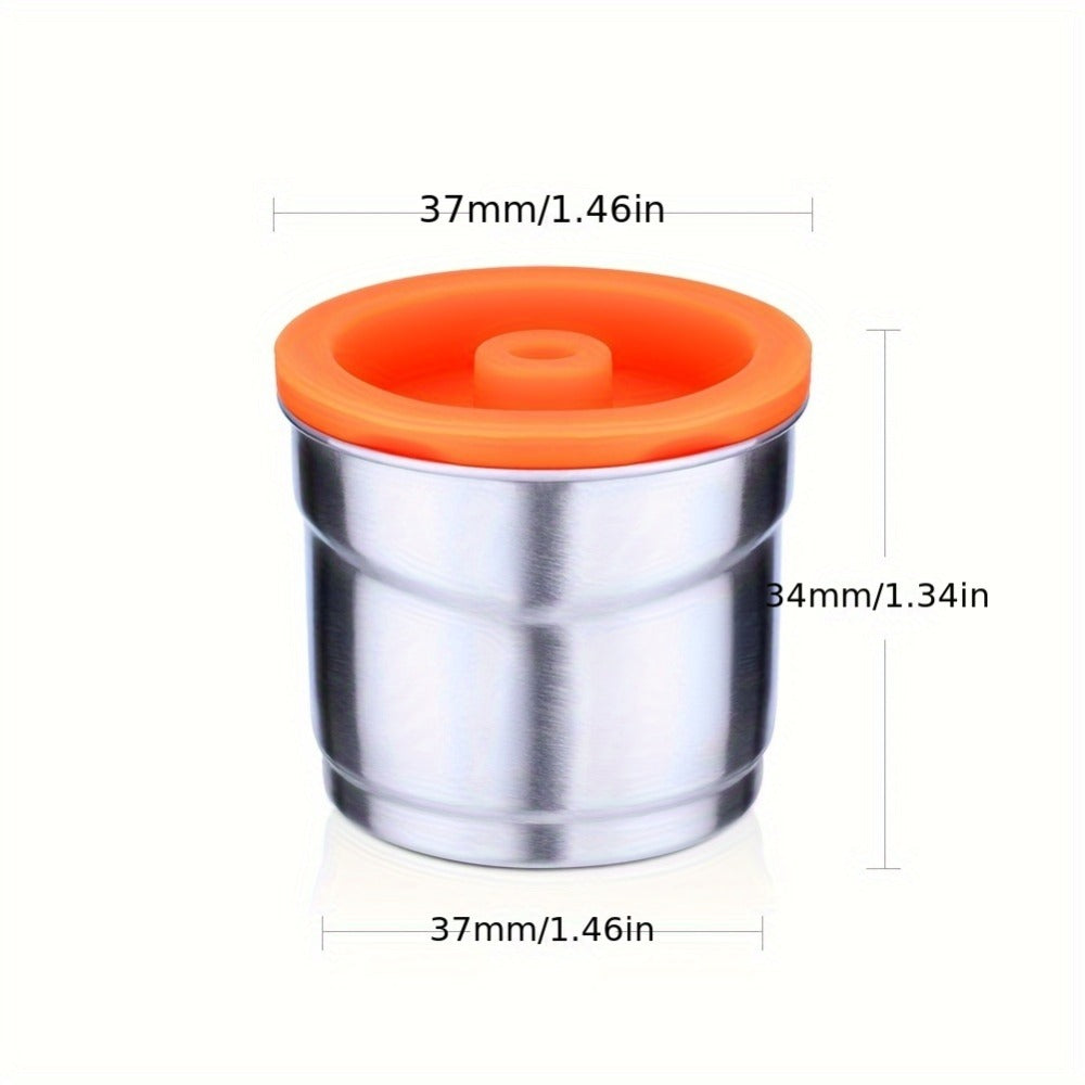 Reusable Coffee Filter Capsule for Illy Y3.2 & X7.1 Machines, Stainless Steel Refillable Coffee Pod Cup with Tamper