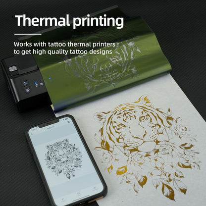 Tattoo Transfer Paper 100 Sheets 4-Layer Thermal Stencil, Sharp Precise Design Transfer, Hand Drawing &