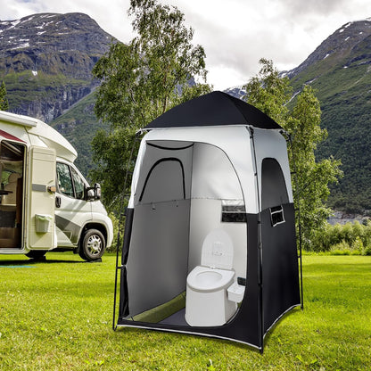 Pop Up Tent Outdoor Shower Camping Changing Room Mesh Floor for Garden, Patio and Yard Use