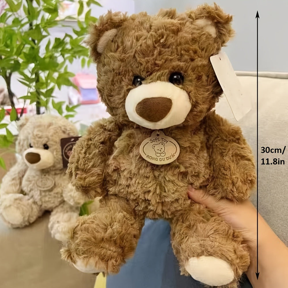Plush Toy Oversized-Style Teddy Bear in Beige or Brown with Classic Seated Bear Details and Gifting