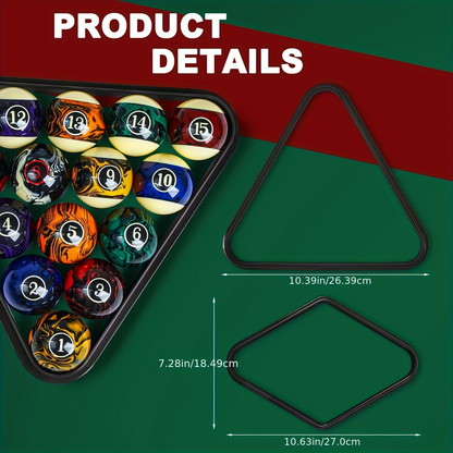 20-Piece Pool Ball and Cue Set with 16 Graphic Billiard Balls, Two Cues and Two Ball Racks