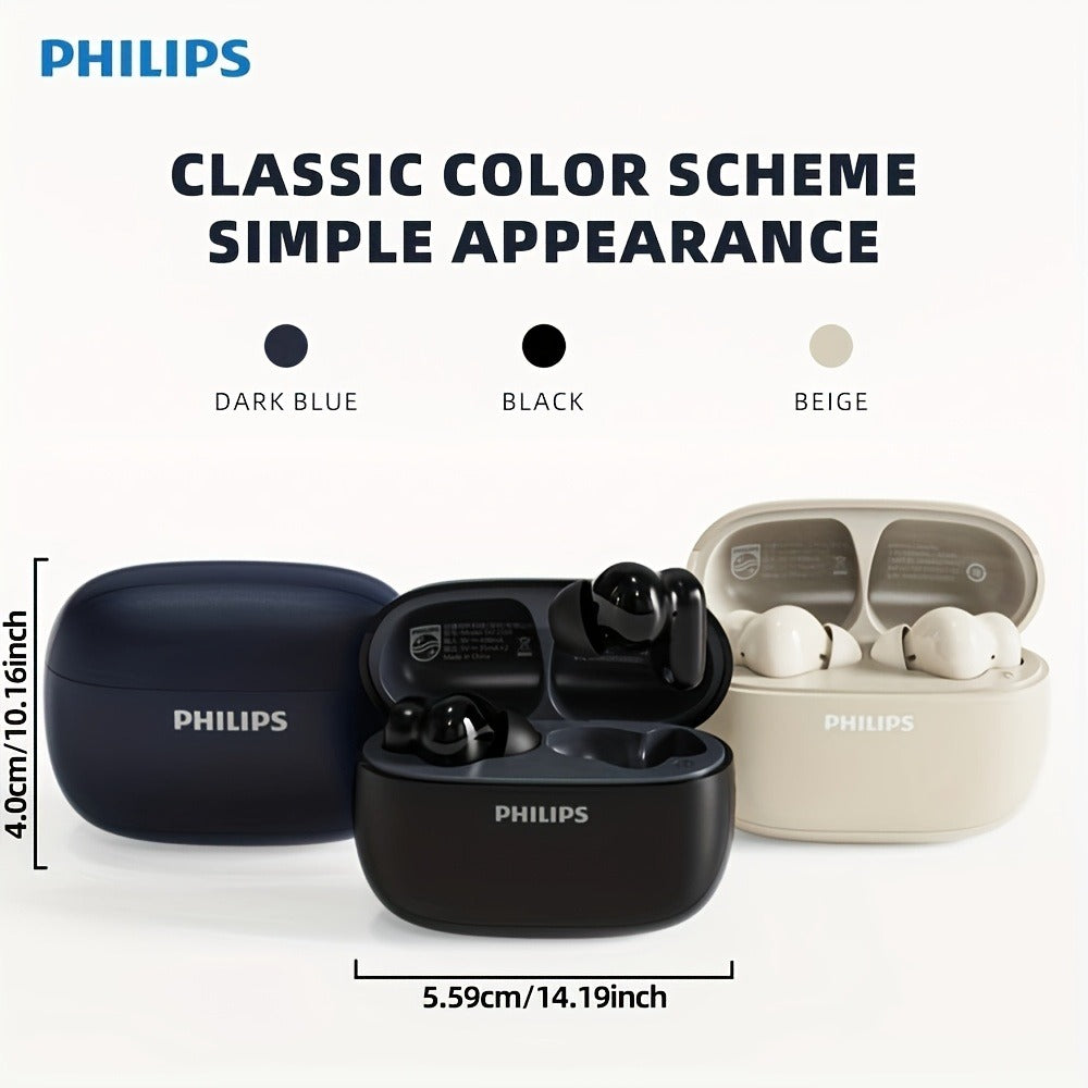 Wireless Earbuds Philips TAT2569 with Active Noise Reduction, Dual Microphones and Type-C Charging Case