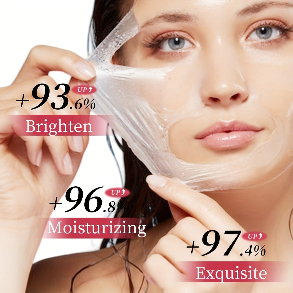 Hydrolyzed Collagen Night Mask with Brush – Niacinamide Hyaluronic Acid Vitamin C Korean Skincare Sleeping Mask for Elasticity Deep Moisture