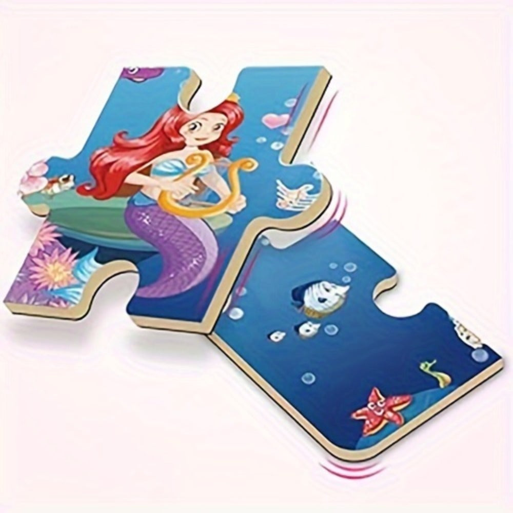Magnetic Puzzle Book for Girls 3 4 5 6, 3-in-1 Unicorn Mermaid Princess Travel Puzzles, 20 Pieces Folding Magnetic Jigsaw for Toddlers