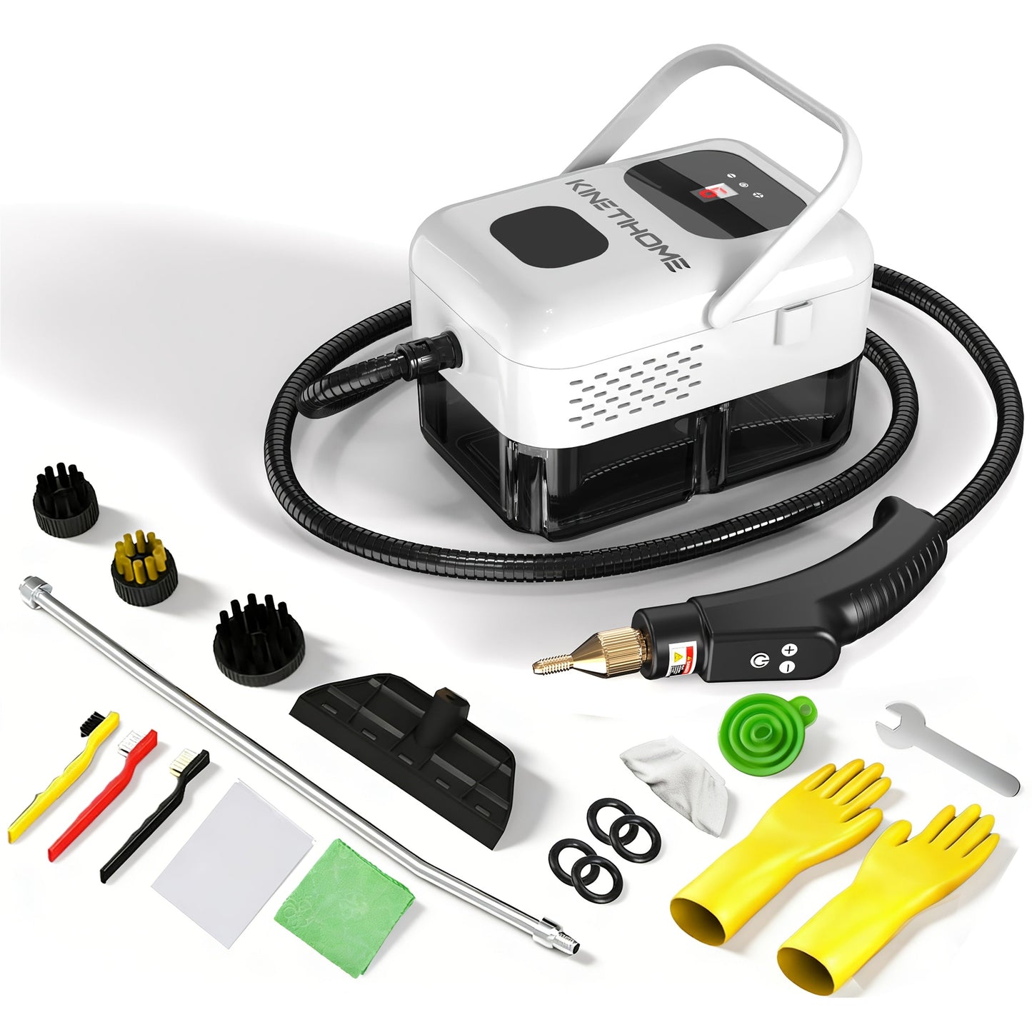 Steam Cleaner Handheld High Pressure Portable, Deep Clean for Kitchen Grease Range Hood Sofa Tile Grout Car AC Washing Machine