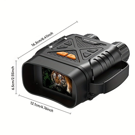 Black Digital Night Vision Binoculars without Memory Card, 2.8-Inch Screen, 10X Digital Zoom and Seven IR Levels