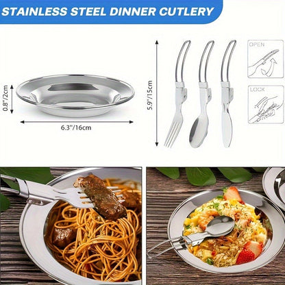 15-Piece Camping Cookware Set with Non-Stick Aluminum Alloy Pots & Pans – Portable Outdoor Cooking Kit with Kettle, Frying Pan, Cooking Pot