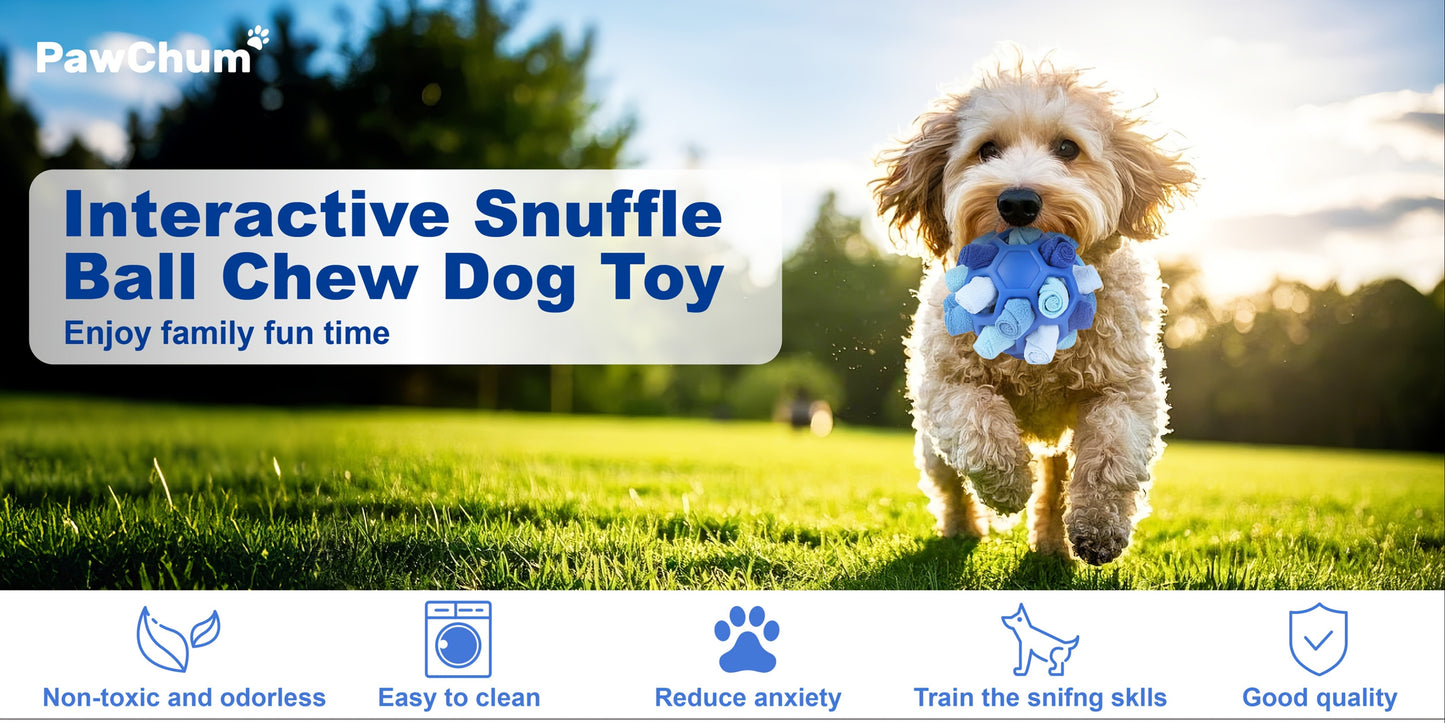 Snuffle Ball Dog Toy – Interactive Foraging Treat Dispenser & Slow Feeder Puzzle Toy for Small Medium Large Dogs