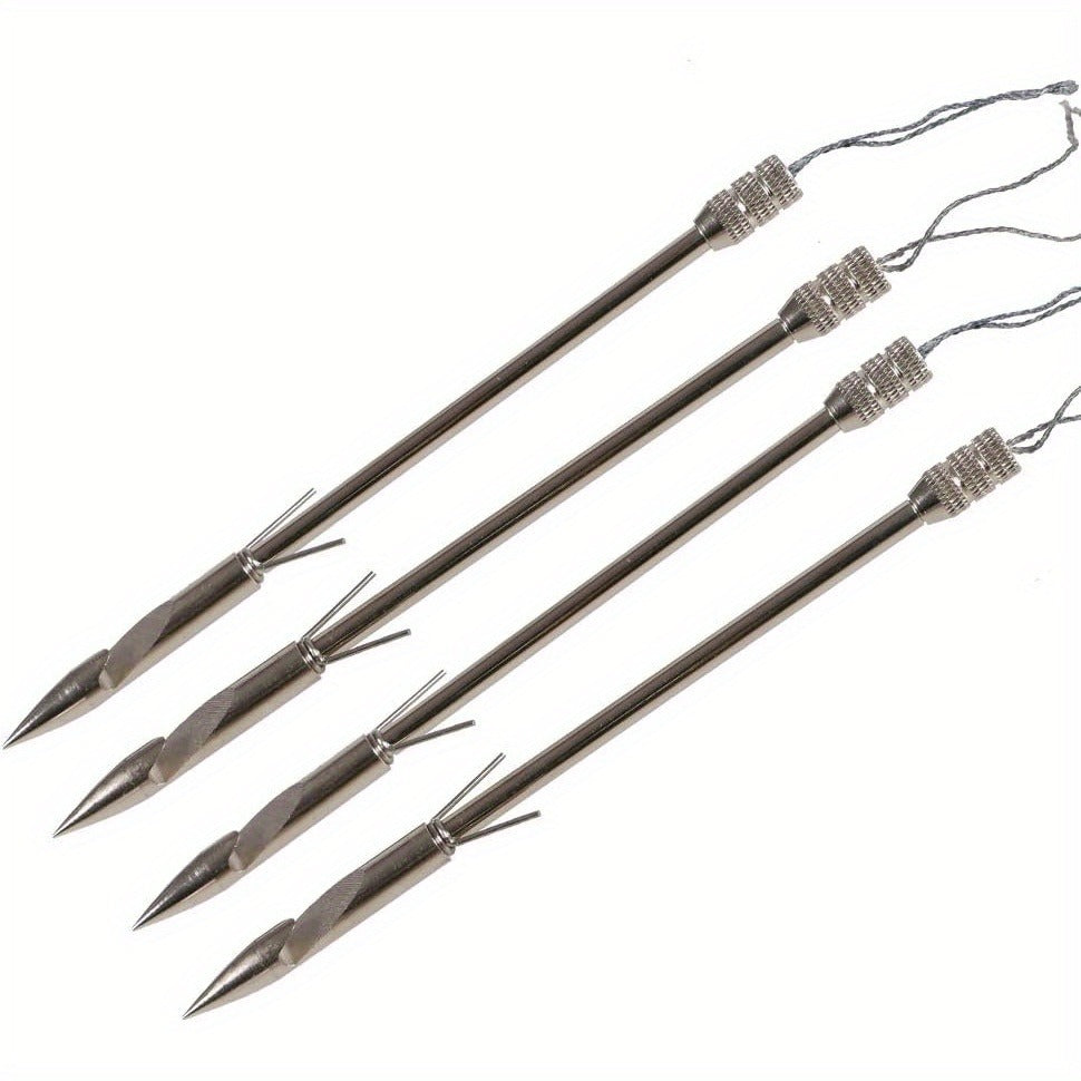 Stainless Steel Slingshot Fishing Arrowheads 12-Pack, Bowfishing Arrow Tips for Slingshot Bow Fishing & Target Practice