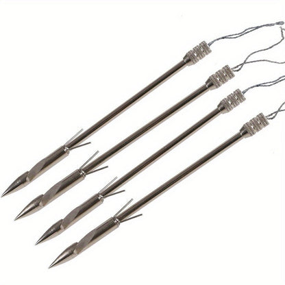 Stainless Steel Slingshot Fishing Arrowheads 12-Pack, Bowfishing Arrow Tips for Slingshot Bow Fishing & Target Practice