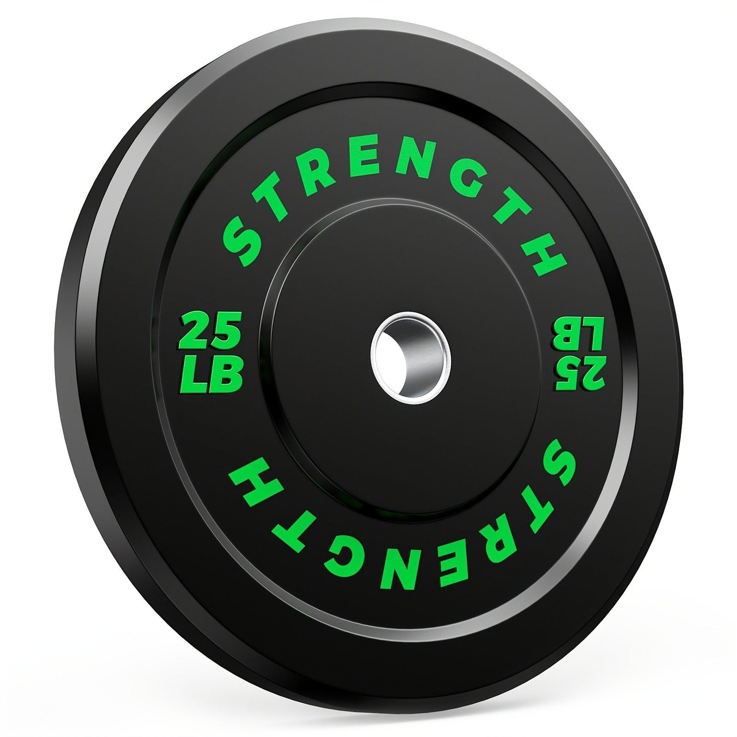 Black Olympic-Style Weight Plates with Colored Weight Markings in 10, 15, 25, 35 or 45 lb Options