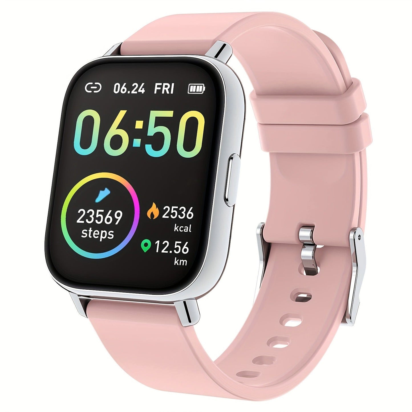 Smartwatch 1.69" HD Screen, 25 Sports Modes, IP68, Color Options & Everyday Wear Design with Activity Tools, Alerts and Color or Strap
