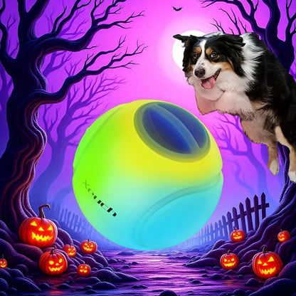 LED Light Up Dog Ball Toy Glow in the Dark – USB Rechargeable Motion-Activated Glowing Fetch Ball for Small Medium Dogs