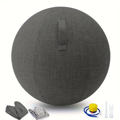 Fitness Equipment 65cm Exercise Ball with Fitted Fabric Cover Carry Handle Pump and Two Colors
