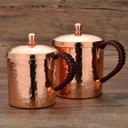 Moscow Mule Mug Hammered Copper 550ML – 100% Handcrafted Pure Solid Brass Cup with Rose Gold Finish | Heavy Gauge Traditional Cocktail Mug