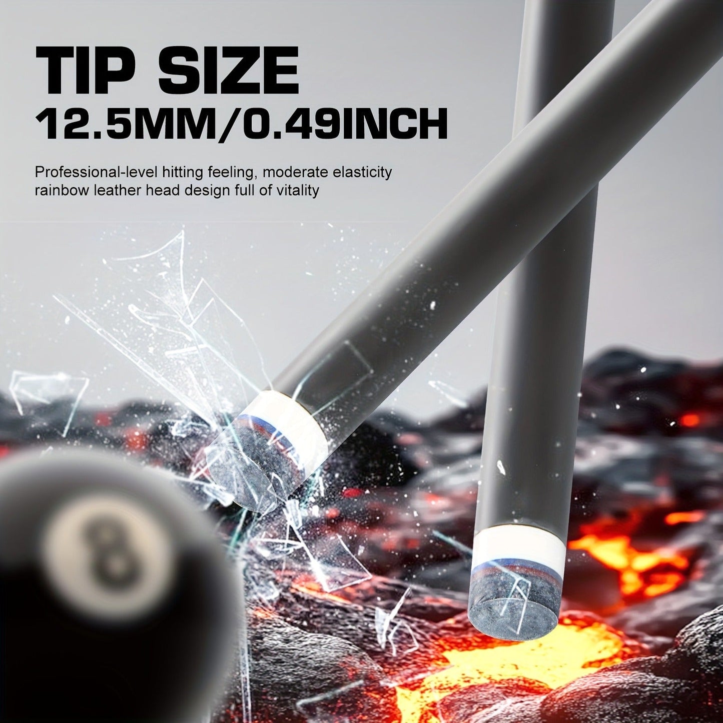 Carbon Fiber Pool Cue Stick Low Deflection Billiard Cue with 11.8mm 12.5mm Tip Pro-Taper Shaft Canadian Maple Butt Extension Compatible