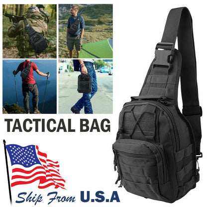 Single- or Two-Bag Tactical Sling Pack with Multi-Pocket Crossbody Design in Black, Green or Brown