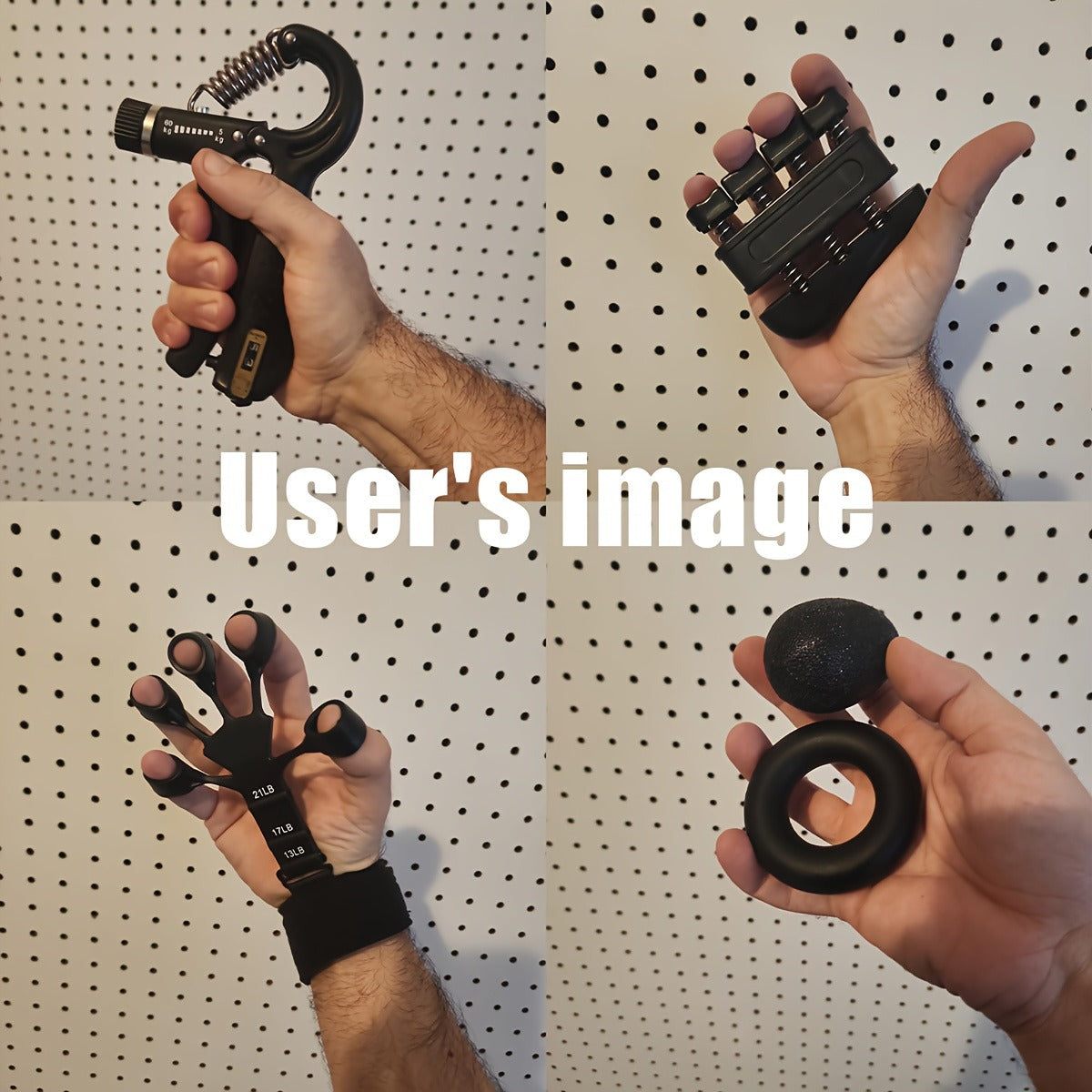 Grip Strengthener Set 5pcs – Adjustable Hand Grip Trainer with Counting, Finger Exerciser, Finger Stretcher