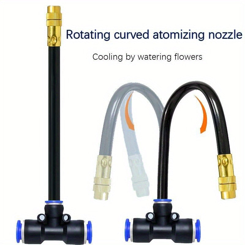 Garden Sprinkler Kit Rotating Copper Nozzle Automatic Irrigation System for Lawn Balcony Misting