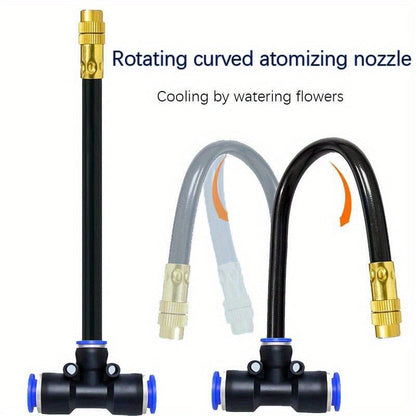 Garden Sprinkler Kit Rotating Copper Nozzle Automatic Irrigation System for Lawn Balcony Misting