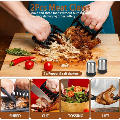 Thirty-Six-Piece BBQ Grill Tool Kit with Carry Case, Two Grill Mats, Heat Glove and Cooking Utensils