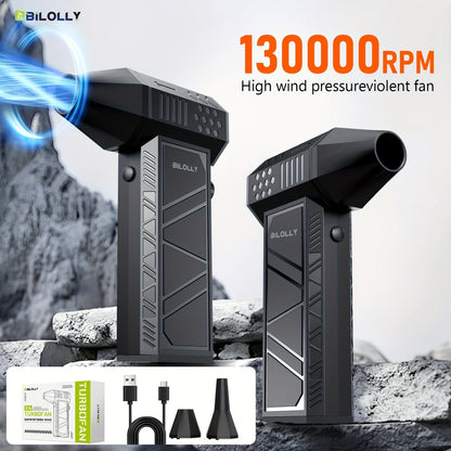 Electric Air Duster 130000RPM Rechargeable Handheld Blower, 3-Speed Wireless Turbine Fan for Computer Keyboard