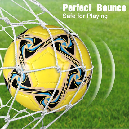 Soccer Balls Bulk 6 Pack Size 5 with Pump Official Size Indoor Outdoor Training Match Practice Game Balls for Kids Adults School Team