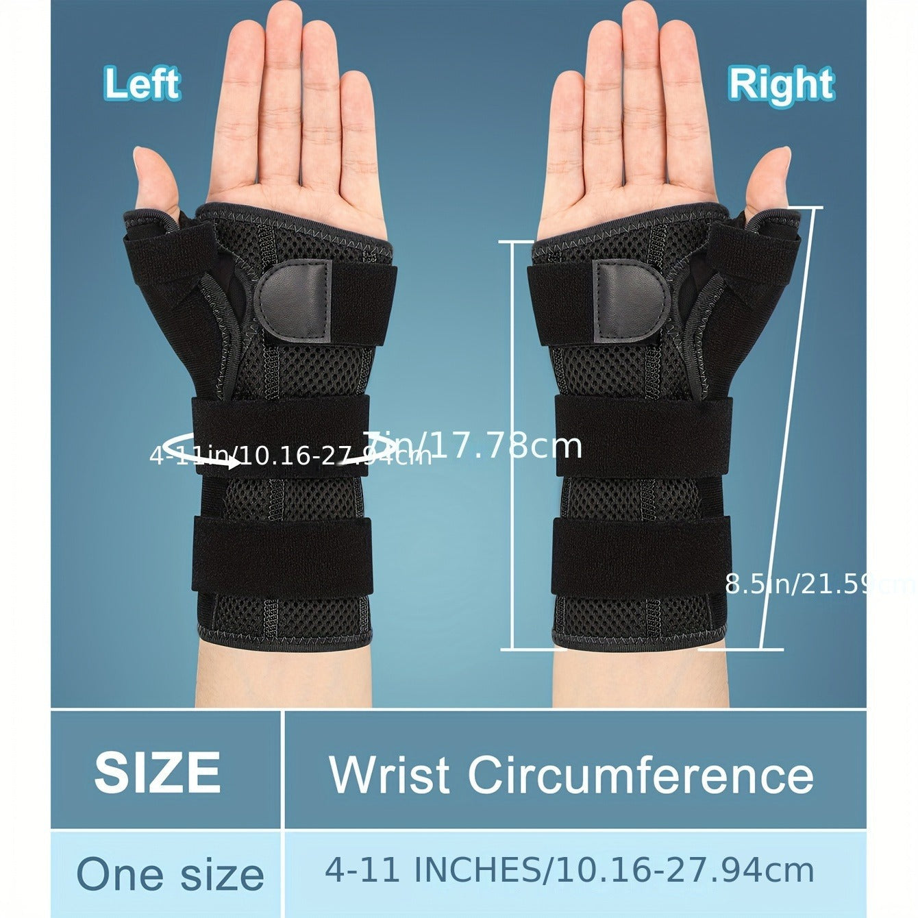 Wrist & Thumb Brace Complete Support Set with Adjustable Shoulder Strap, Night Clip Stabilizer, Wrist Tube & Hand Support