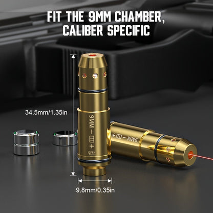 Dry Fire Laser Training Cartridge Multi-Caliber – 9mm 45ACP 223Rem 380ACP 357Sig 308Win 12GA 40Cal 6.5mm 7.62x39 | H59 Brass | Class IIIA