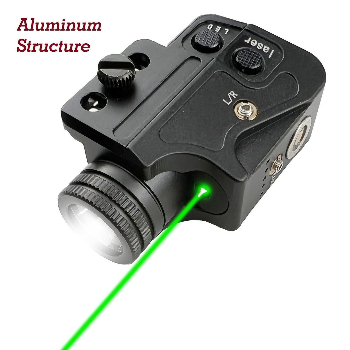Tactical Green Laser Sight with LED Flashlight Combo – USB Rechargeable, Picatinny Rail Mount, Ambidextrous for Pistols, Rifles & Airguns