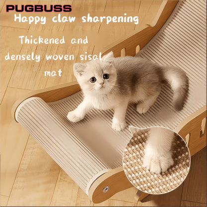 Cat Scratcher Lounge Chair 2-in-1 Natural Sisal Sofa Bed No Shedding Breathable Ultra Durable Oversized Design for Scratching Napping