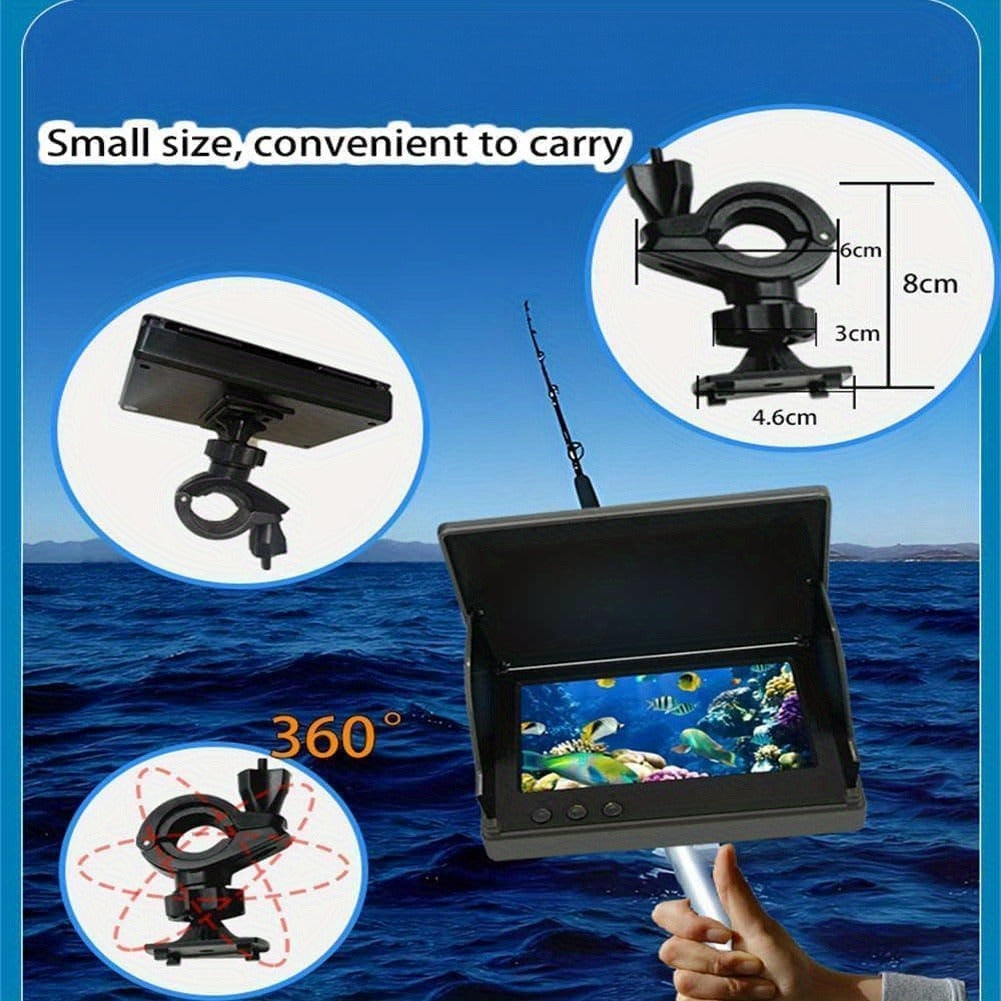 Underwater Fishing Camera with 4.3" HD Screen – Fish Finder with 140° Wide Angle Lens, Fish-Attracting Light