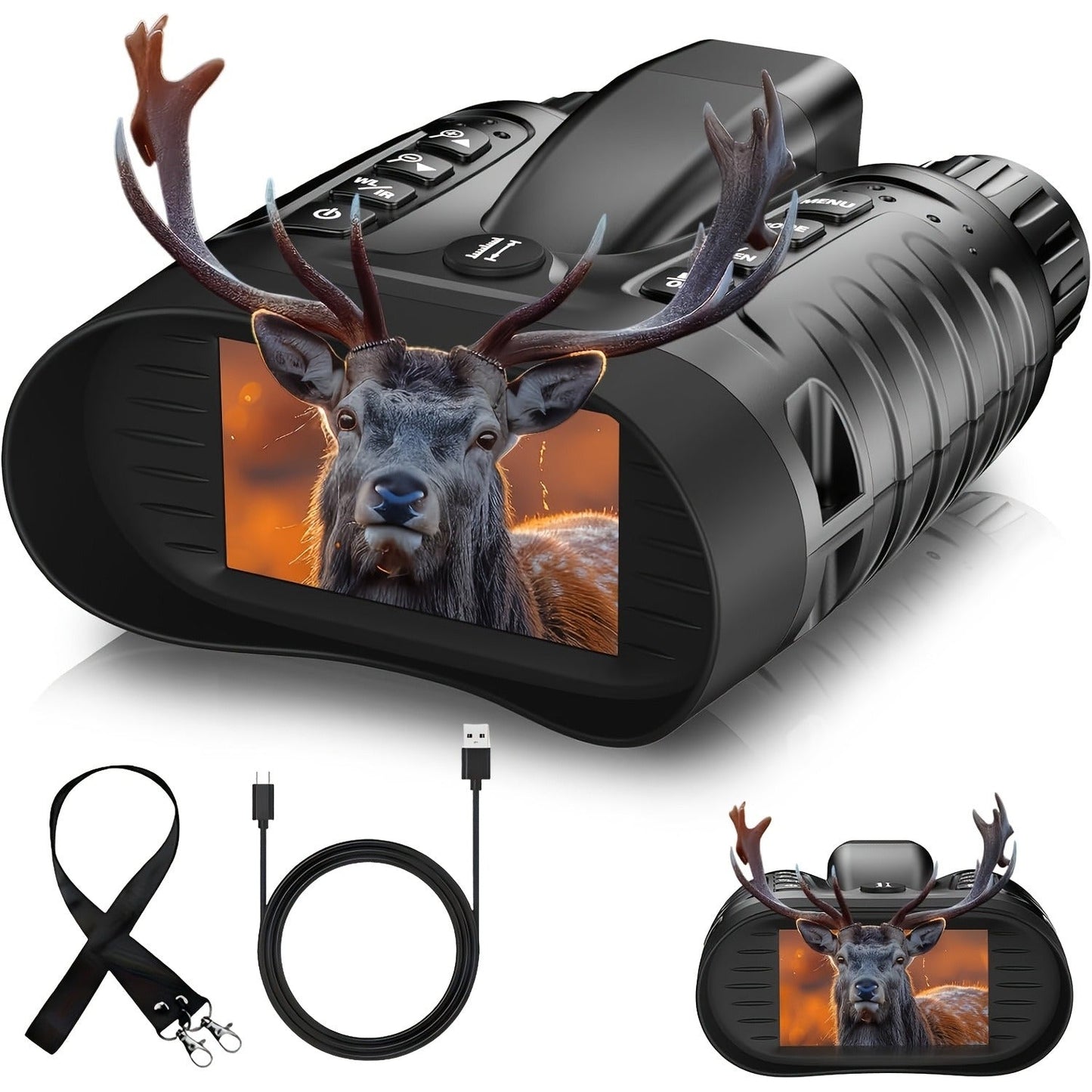 Infrared Night Vision Monocular – HD 1080P / 4K Ultra HD | USB Rechargeable Digital Night Vision Scope | 8x28mm Telescope Camera for Hunting