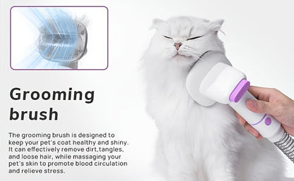 Dog Grooming Vacuum Kit 4-in-1 – Pet Hair Vacuum with Electric Clipper, Grooming Brush & Deshedding Tools, 2.5L Large Dust Cup