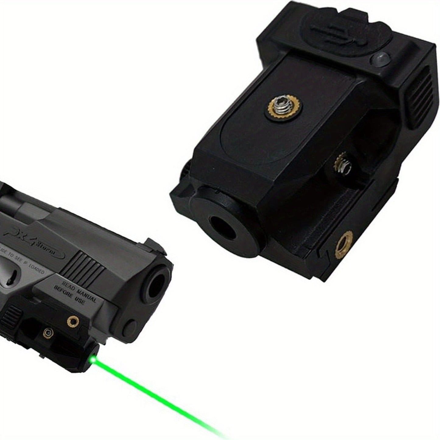 Compact Green Laser Sight Magnetic USB Charging Ambidextrous Low Profile 20mm Picatinny Rail for Handgun Pistol Airgun 150-300m Range PA66