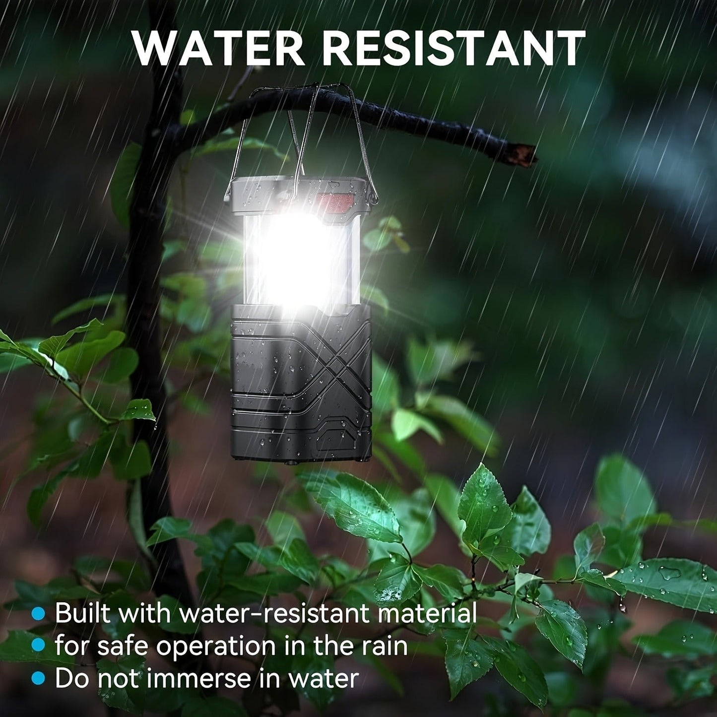 Collapsible Camping Lantern in Four- or Eight-Piece Packs with Solar Panel, USB Charging and Three Power Methods