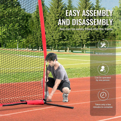 Sports Barrier Backstop Net with Carry Bag – Portable Protection Netting for Baseball Softball Lacrosse Soccer Hockey
