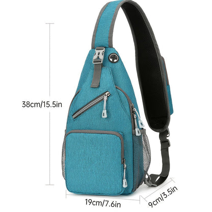 Crossbody Sling Backpack for Women Men – Lightweight Oxford Cloth Shoulder Chest Bag Daypack for Hiking Traveling Camping