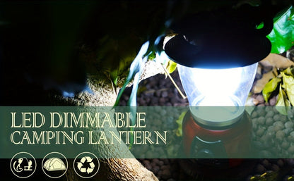 4-Pack COB LED Camping Lantern Dimmable Battery Powered – High Brightness Portable Camp Lights for Hiking, Fishing