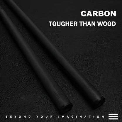 Carbon Fiber Pool Cue Stick 12.5mm Low Deflection Professional Billiard Cue with Extension Canadian Maple Wavy Pin Wrapless Design