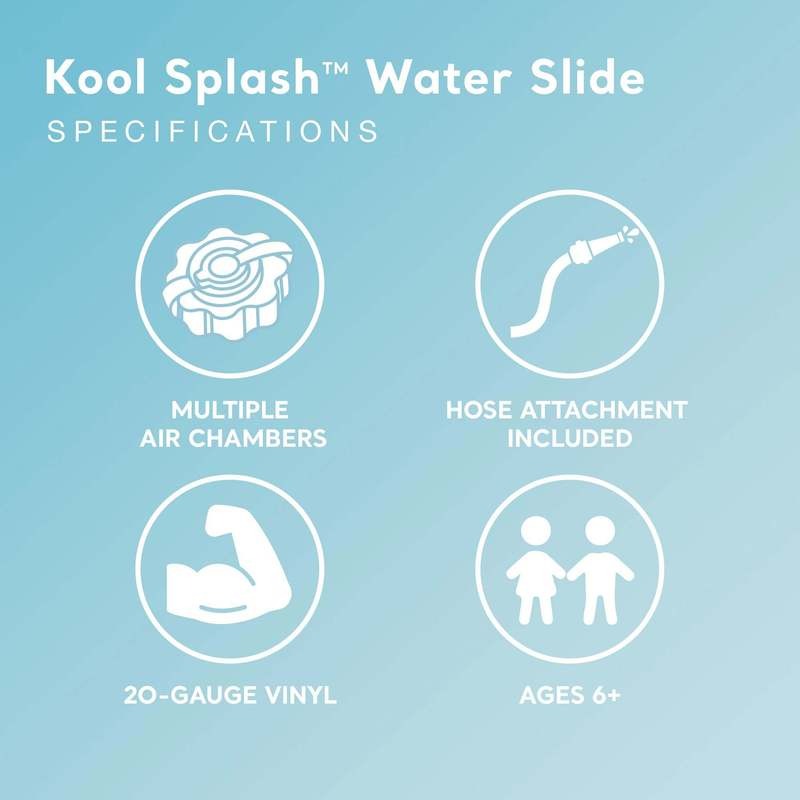 Inflatable Pool Water Slide for Kids, Backyard Water Slide with Built-in Sprinklers for Garden, Patio and Yard Use