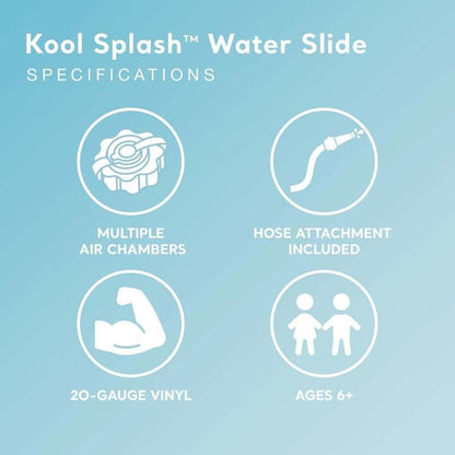 Inflatable Pool Water Slide for Kids, Backyard Water Slide with Built-in Sprinklers for Garden, Patio and Yard Use