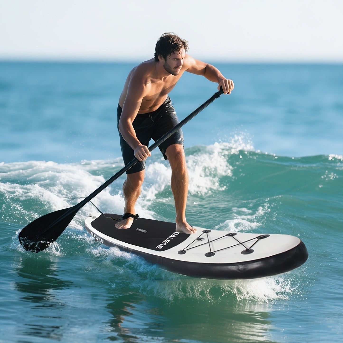 10-Foot by 33-Inch Inflatable Paddle Board Kit with EVA Deck, Three Fins, Paddle, Pump and Backpack
