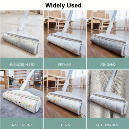 Lint Roller with 49-Inch Extendable Handle for Pet Hair Removal – Reusable Sticky Roller for Sofa, Carpet, Clothes, Floor & Furniture