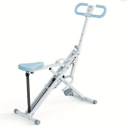Rowing Machine 2-in-1 Squat & Row – Foldable Glute Trainer with LCD Display, 3 Resistance Bands, 350 lbs Capacity