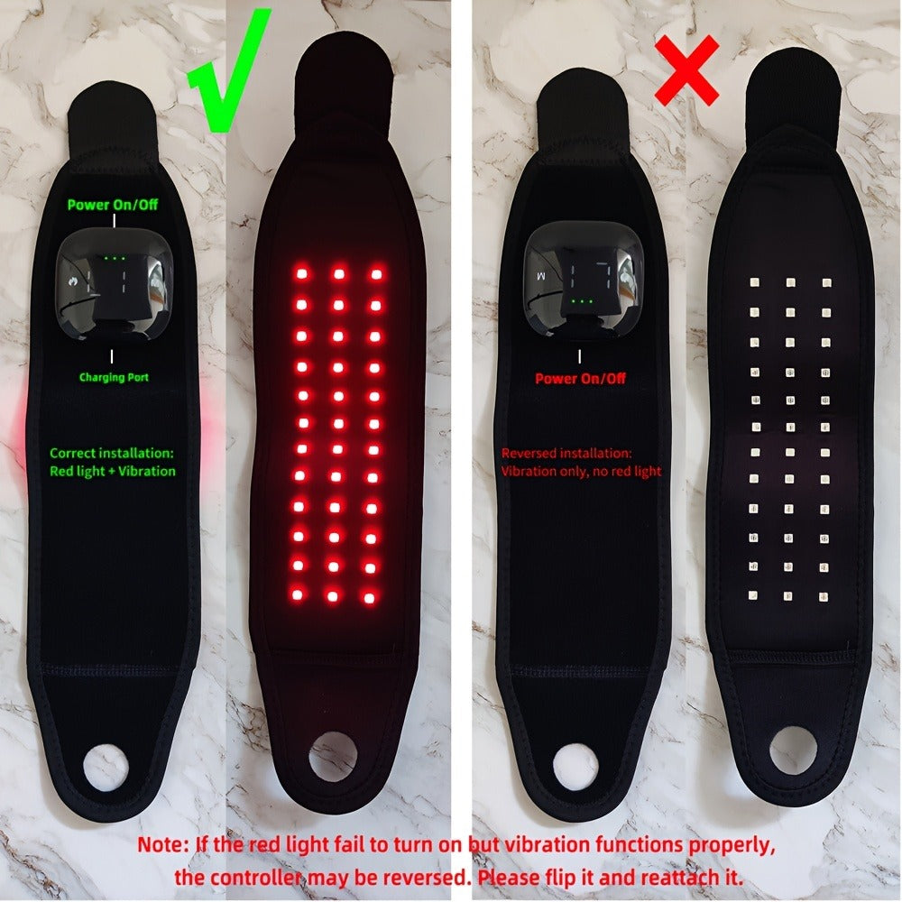Wearable Red and Near-Infrared Wrist Wrap with 660nm and 850nm LEDs, Vibration Modes and Adjustable Strap