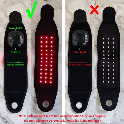 Wearable Red and Near-Infrared Wrist Wrap with 660nm and 850nm LEDs, Vibration Modes and Adjustable Strap