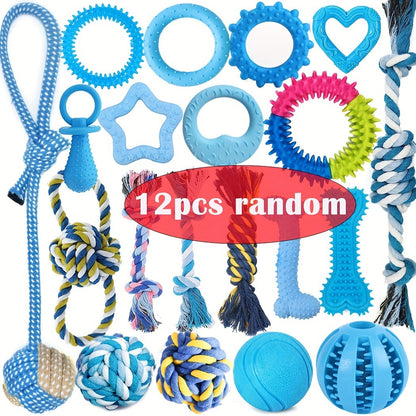 Puppy Toys Set – Assorted Teething & Play Bundle for Small Dogs with Chew Toys, Rope Toys, Treat Balls & Squeaky Toys