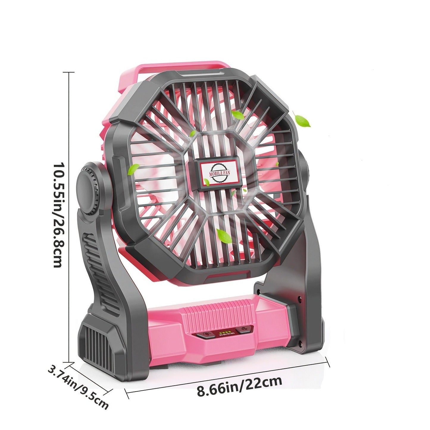 Rechargeable Camping Fan 20000mAh with Misting, Power Bank, RGB Light, 4 Speeds & Tent Hook for Outdoor Use